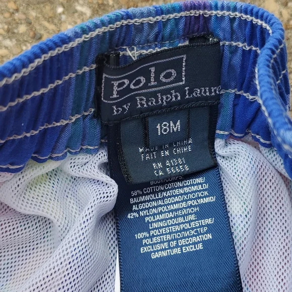 Polo Ralph Lauren Plaid Boys Swim Trunks 18 months Baby - Picture 3 of 7